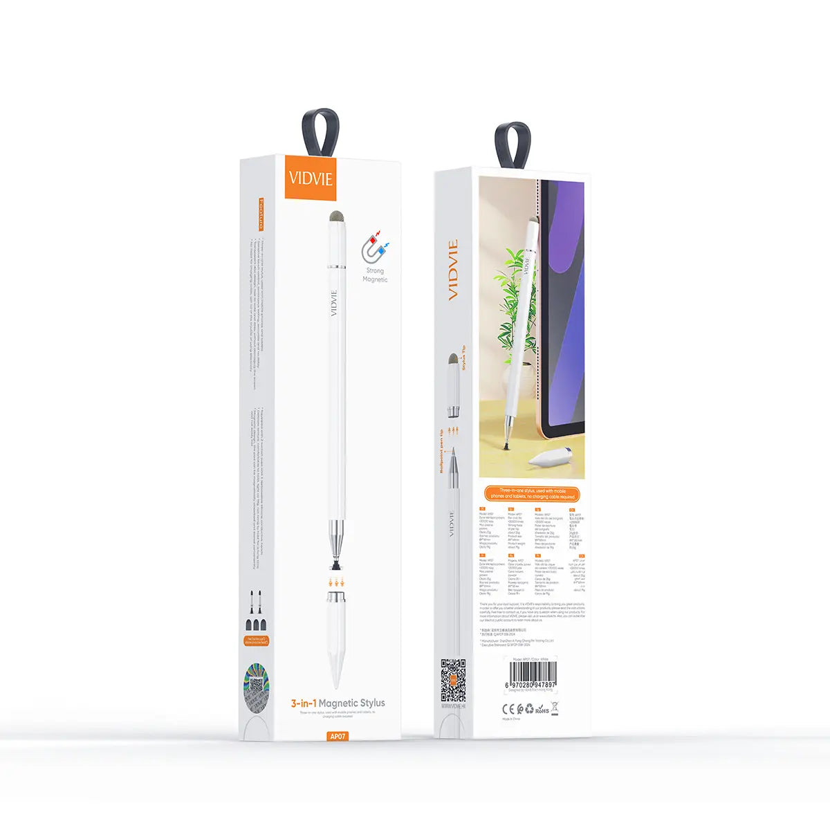 Lápiz Stylus Inteligente Vidvie AP07 – Precisión y Fijación Magnética.